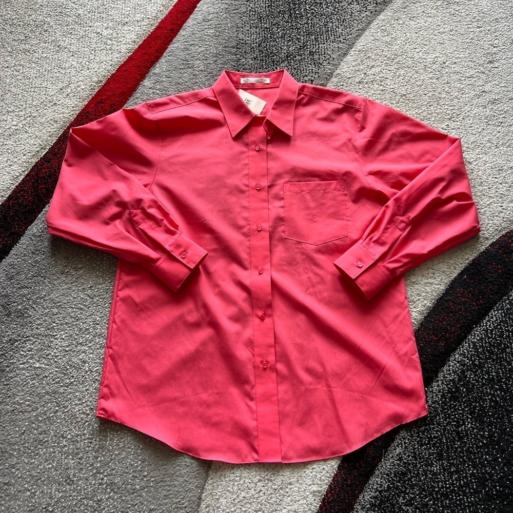 Foxcroft Coral Minimalist Wrinkle Free Shirt